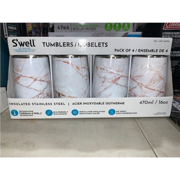 S'Well Insulated Tumblers 16oz Pack of 4
