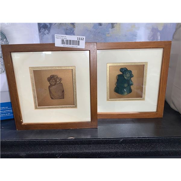Lot of 2 Shadow Box Wall Art 8 1/2"x 8 1/2" x 2 1/2"