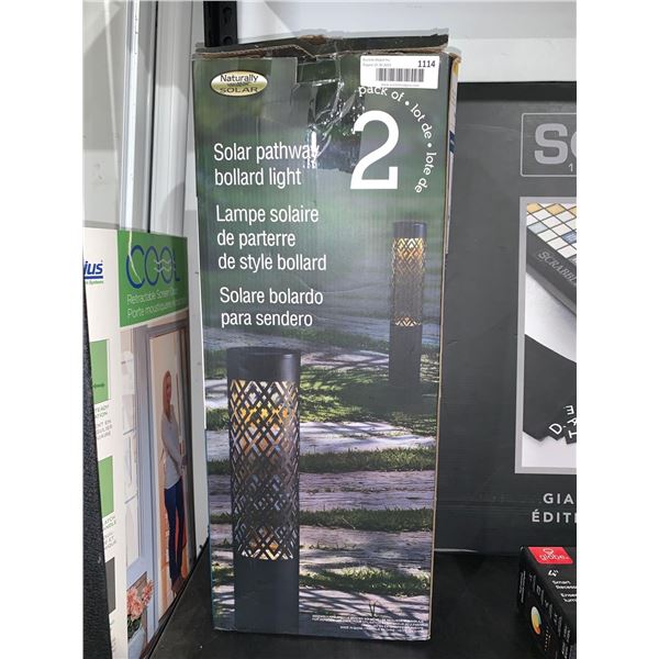 Naturally Solar Pathway Bollard Light Lot of 2