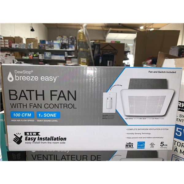 DewStop Breeze Easy Bath Fan w/ Fan Control