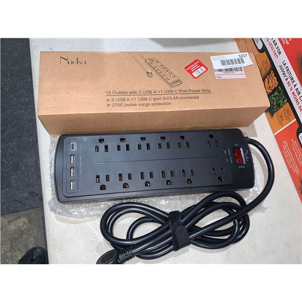 Nuetsa 12 Outlet with 3 USB A +1 USB C Port Power Strip