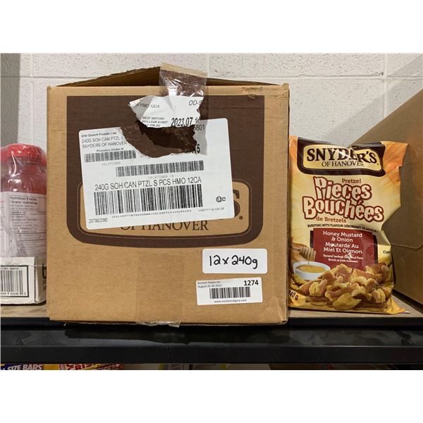Snyders Pretzel Pieces - Honey Mustard & Onion 12x240g