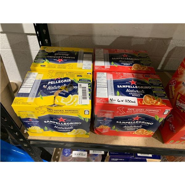 San Pellegrino Sparkling Water Fruit Drink 12x330ml Lemon & 12x330ml Blood Orange  - 24x330ml total