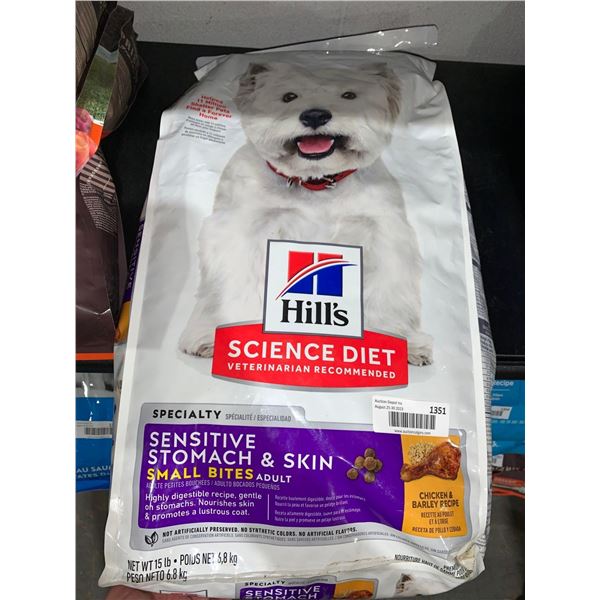 Hills  Science Diet Sensitive Skin Small Bites  Dog Kibble 15Lbs