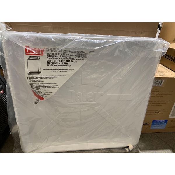 Oatey Plastic Washing Machine Pan 28"x30" w/ 1-1/2" depth
