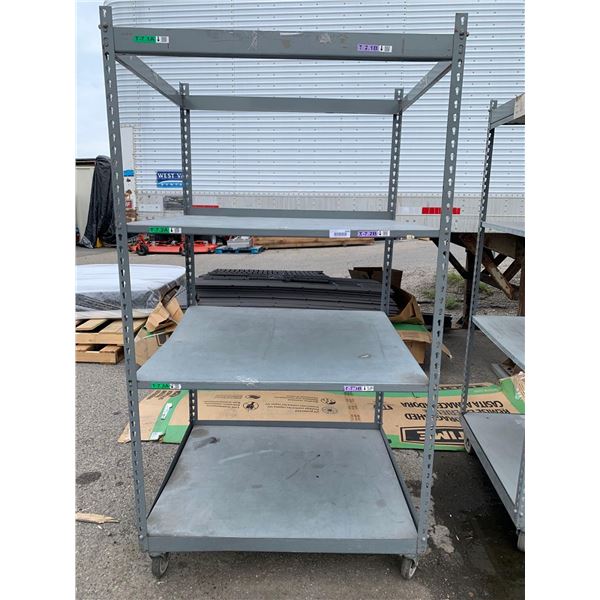 Adjustable 3 Shelf Rolling Rack