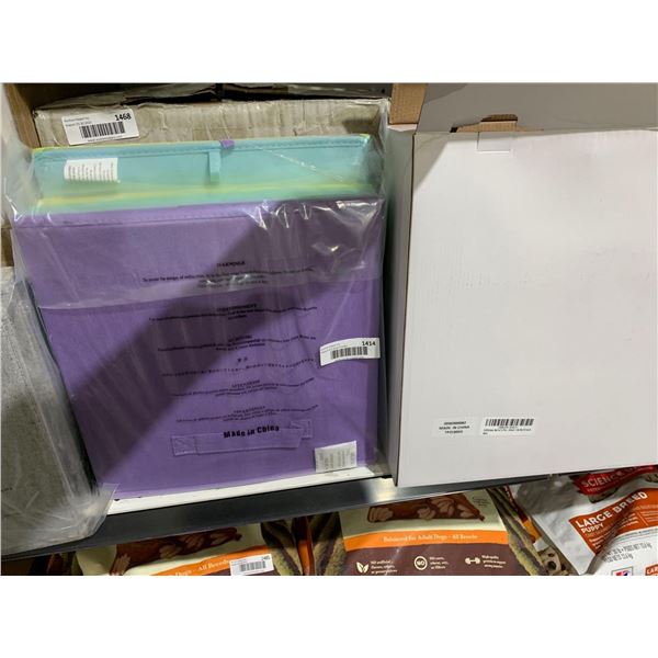 EZOwear Set of 4 Foldable Fabric Storage Boxes Assorted Colors