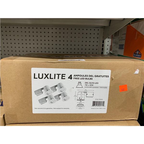 LuxLite 4 Free LED Bulbs 7w-50w Dimmable