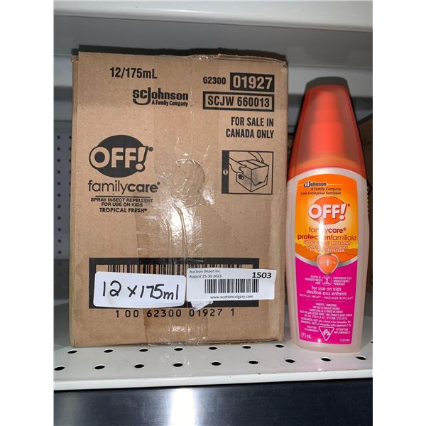 SCJohnson OFF! Family Care Spray Insect Repellent Kids Tropical Fresh 12 x 175ml