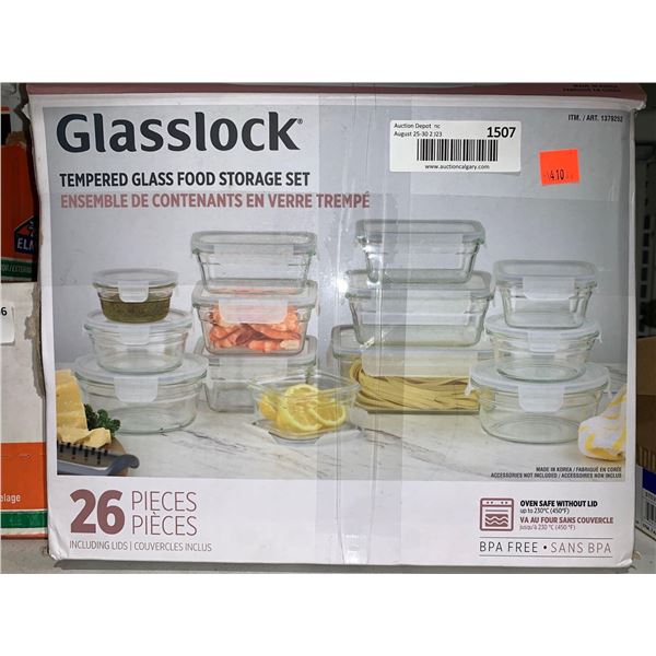 GlassLock Tempered Glass Food Storage Set 26pcs