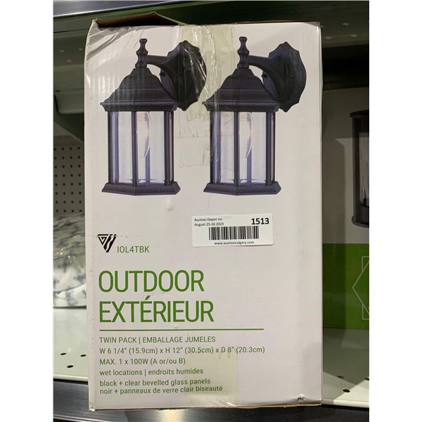 Twin Pack Outdoor Wall Light Fixtures