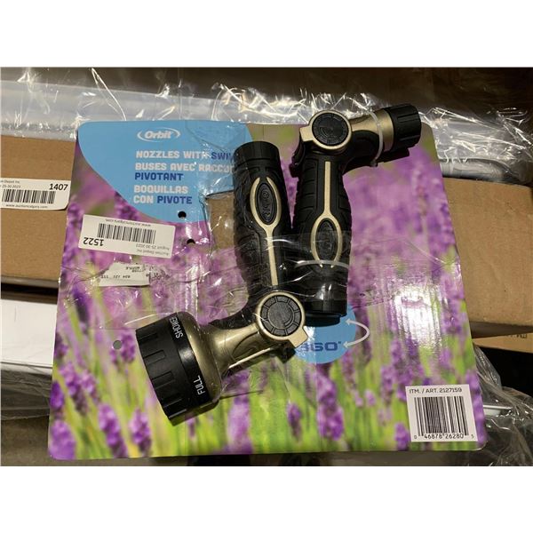 Orbit 2 pack Hose Nozzles with Swivel