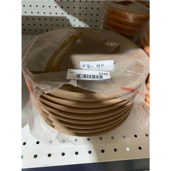 Lot of 8 Terra Cotta Planter Base 9"