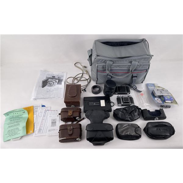 Collection of Camera Parts and Accessories