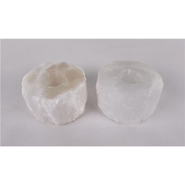 Selenite Candle Holders