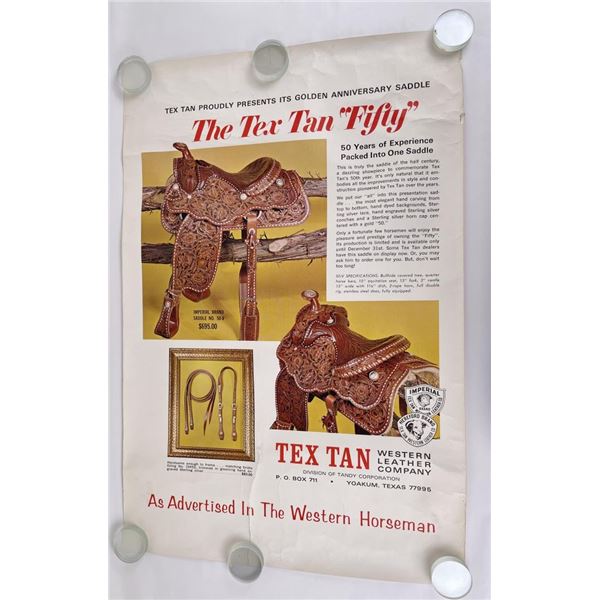 Tex Tan Leather Saddle Poster