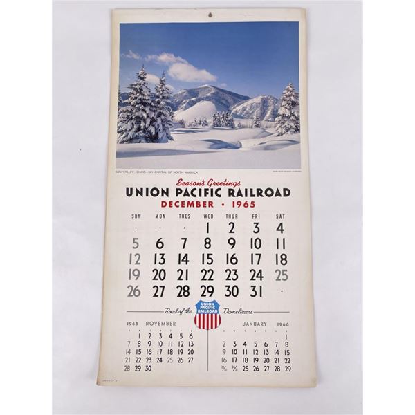 1965 Union Pacific Railroad Calendar