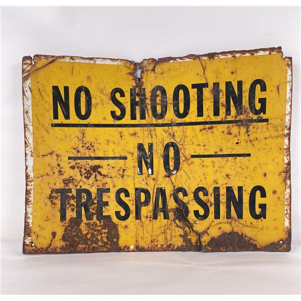 Antique Mine Mining No Trespassing Sign