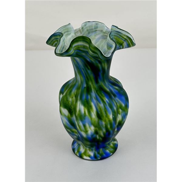 Fenton Art Glass Vase w/ Ruffled Edge