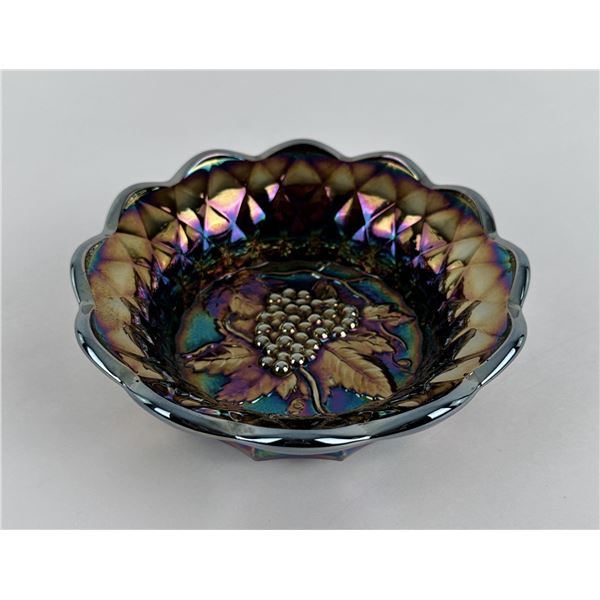 Fenton Grape Iridescent Carnival Glass Dish