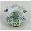 Image 1 : Fenton Murrhina Ruffled Glass Vase
