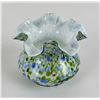 Image 2 : Fenton Murrhina Ruffled Glass Vase