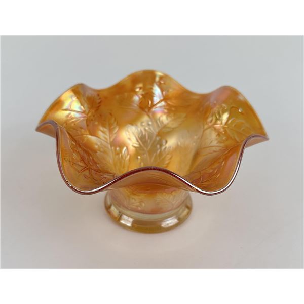 Fenton Holly Marigold Carnival Glass Dish