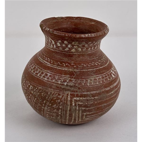 Ancient Polychrome Pre Columbian Vessel