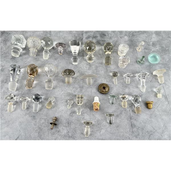 Large Group of Antique Bottle Stoppers