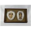 Image 1 : Pair of Antique Eskimo Inuit Rawhide Masks