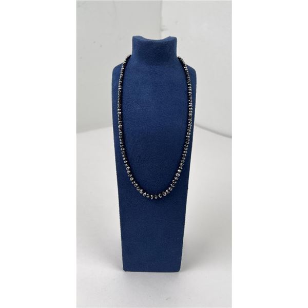 14k Gold Black Diamond Necklace