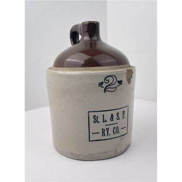 St. Louis San Francisco Railway Railroad Jug