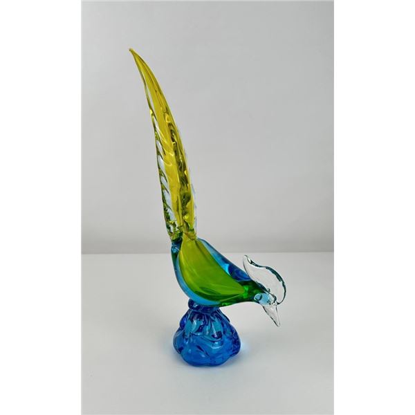 Mid Century 1950s Murano Art Glass Pheasant
