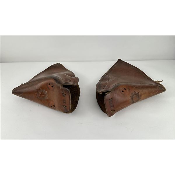 Victor Ario Carved Leather Tapaderos Montana