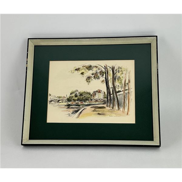 Berthold Mahn Tomelloso Spain Hand Colored Print