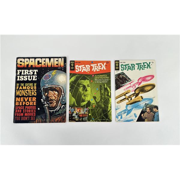 Star Trek Comic Books and Spacemen Magazine