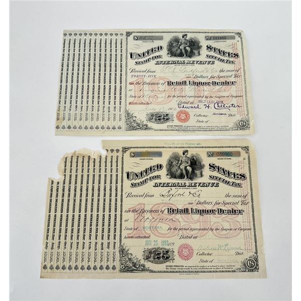 United States Internal Revenue Liquor Licenses