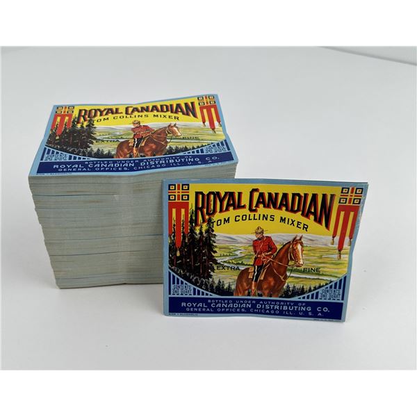 Royal Canadian Tom Collins Mixer Liquor Labels