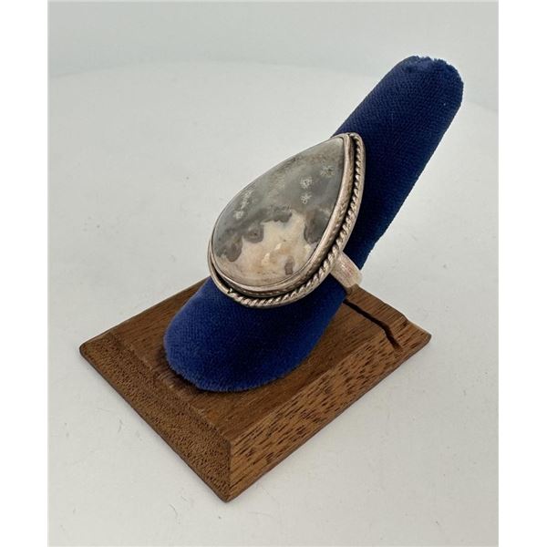 Sterling Silver Moss Agate Ring