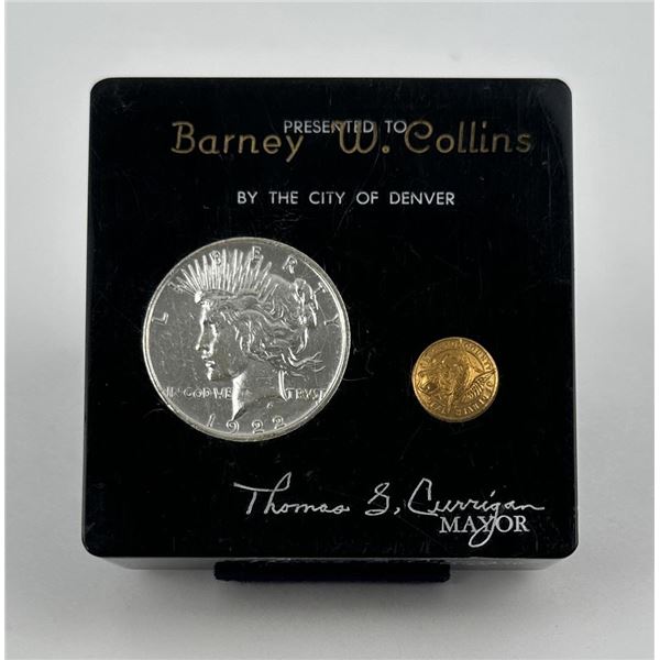 City of Denver 1922 Peace Dollar Paperweight