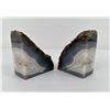 Image 2 : Lace Agate Geode Bookends