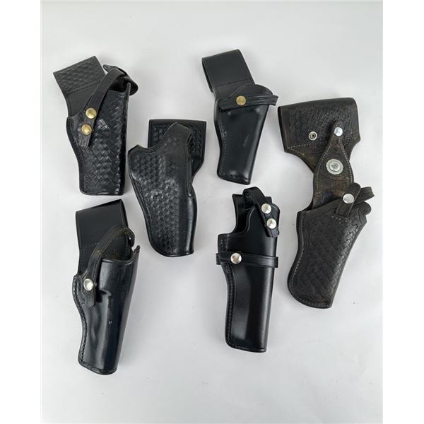 Collection of Leather Police Pistol Holsters