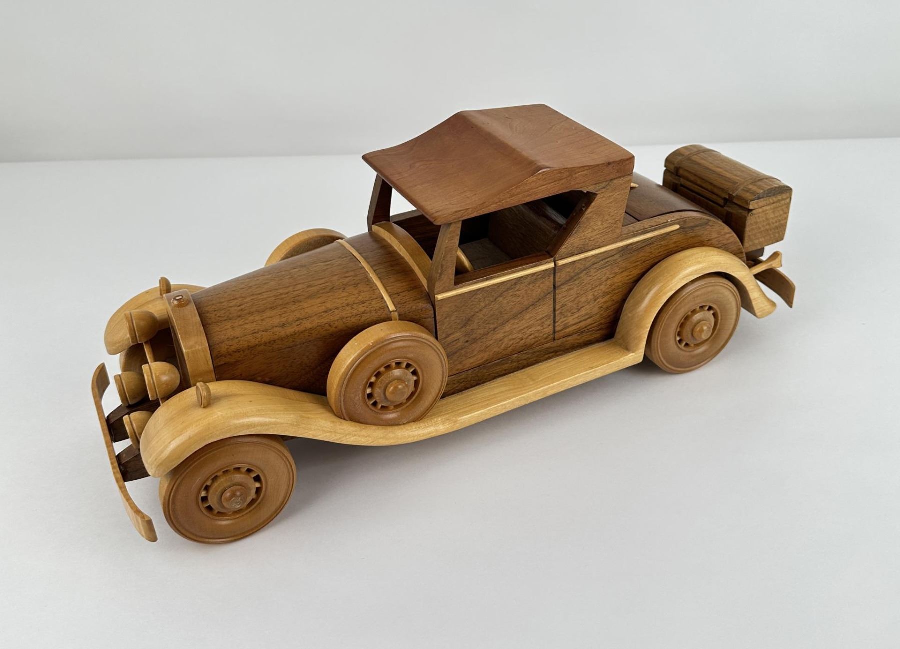 Handmade Acrs Folk Art Handmade Wooden Car