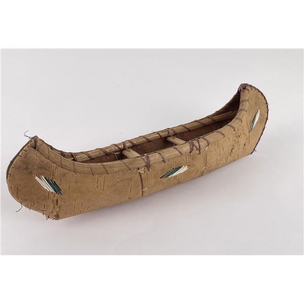 Ojibwe Native American Indian Bark Canoe