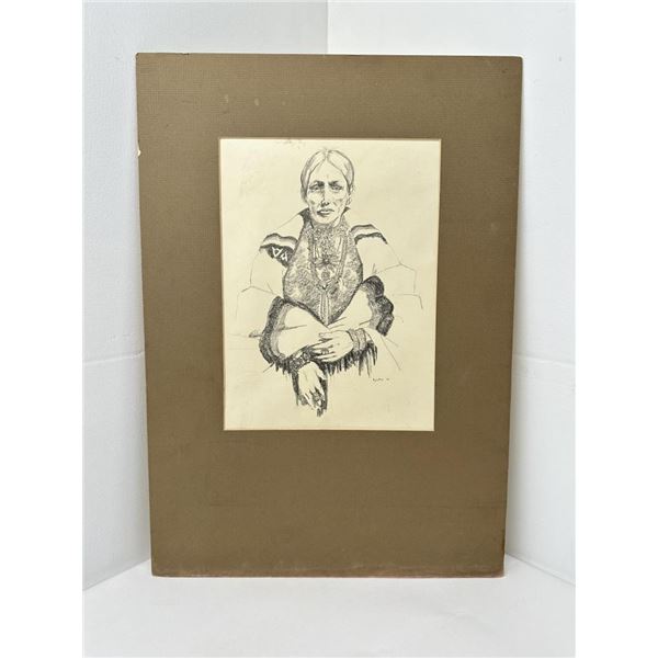 Native American Indian Pencil Drawing