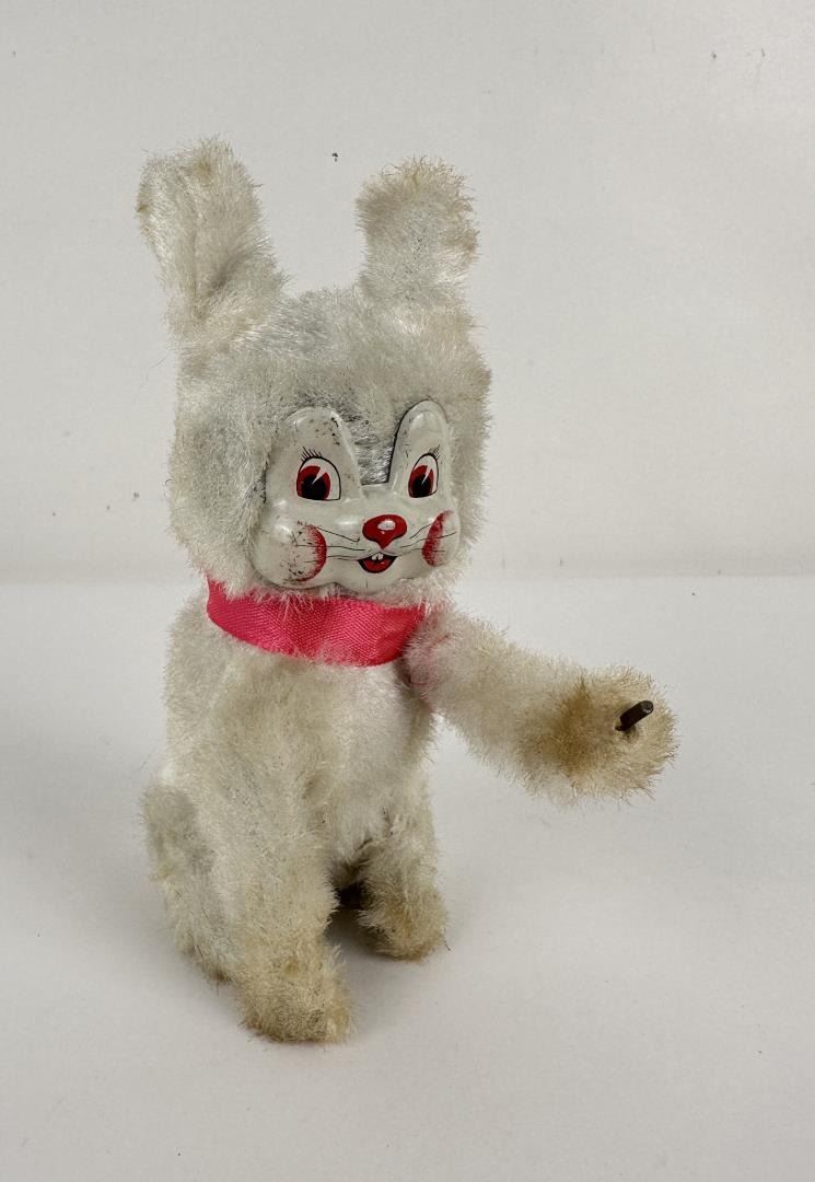 Vintage Tin Toy Bunny Rabbit Wind Up Japan