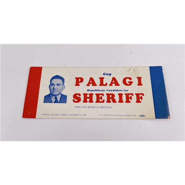 Guy Palagi Sheriff Ink Blotter Montana