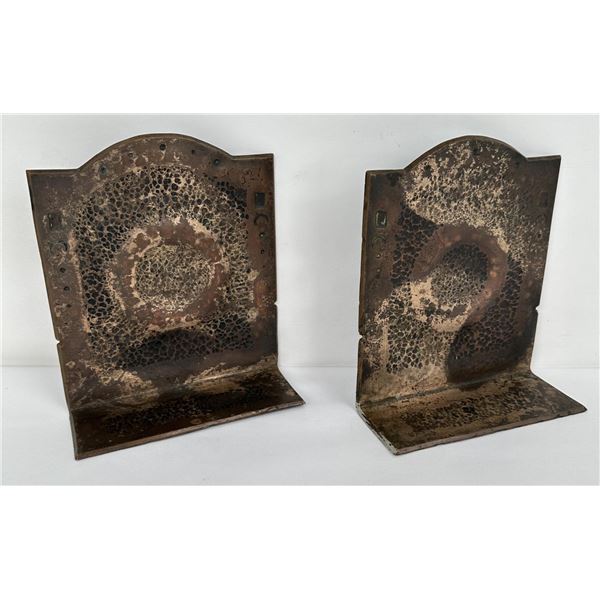 Arts and Crafts Copper Bookends