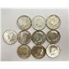 Image 1 : Lot of 10 Kennedy Silver Half Dollars.