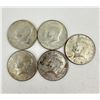 Image 1 : Lot of 5 40% Kennedy Silver Dollars